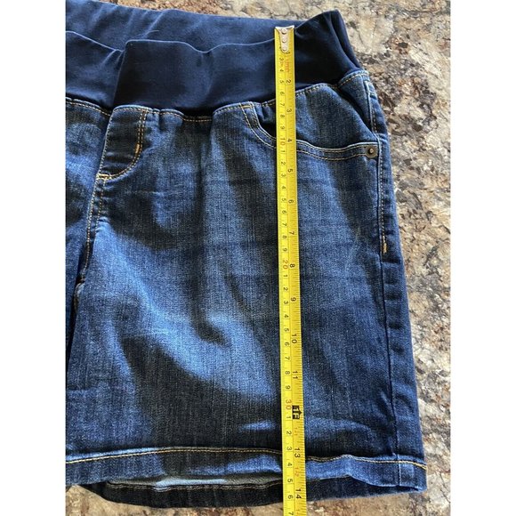 Liz Lange Maternity Jean Shorts XS Expandable Waist Summer Beach Pockets - Picture 4 of 12
